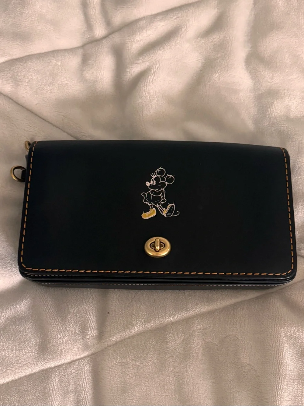 Coach x Disney Mickey Mouse Dinky Crossbody Bag Black Leather